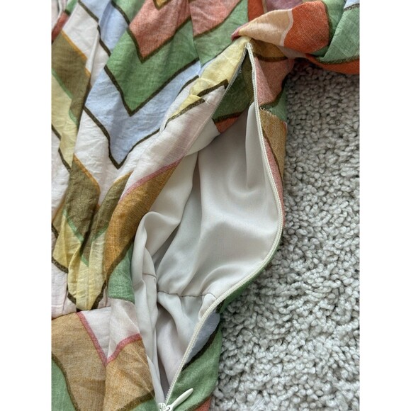 CIEBON Women’s M Emerie Chevron Striped V-Neck Long Sleeve Mini Dress Colorful - Picture 8 of 10